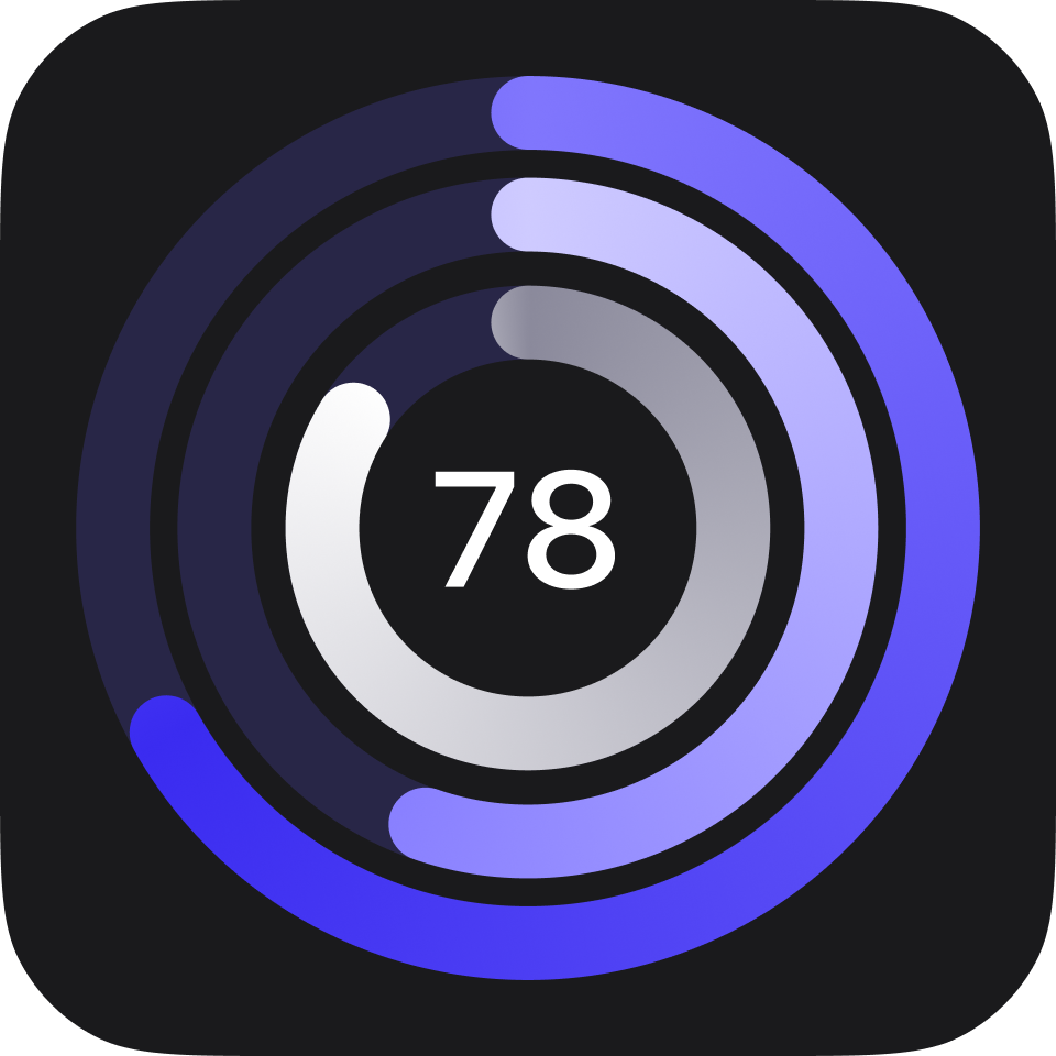 Drowse SleepScore widget with three progress rings